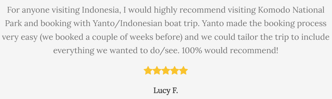 Tripadvisor statement from Lucy