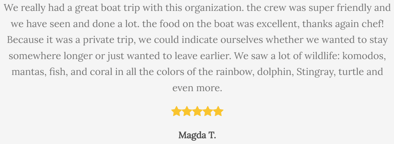 Tripadvisor statement from Magda